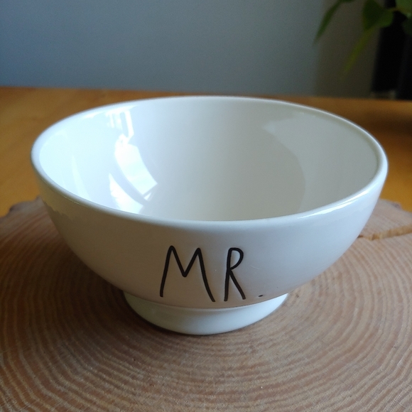 Rae Dunn Mr Mrs Cereal Soup Bowls Set Wedding - Picture 8 of 11